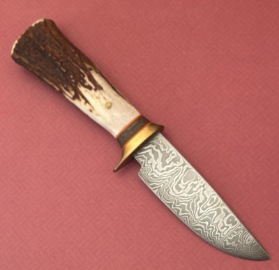 M. Presnell Elk Damascus Drop Point - 2