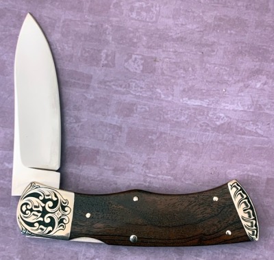 Harvey McBurnette Engraved Lockback - 2