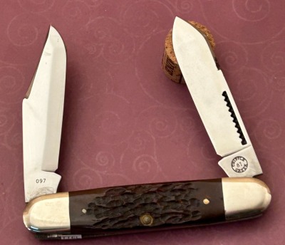 Cripple Creek Old Fort bone Two Blade - 2