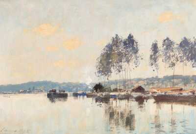 Edward Brian Seago - The Seine near Mericourt