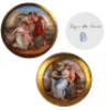 Porcelain stein, .5L, hand-painted, marked with Beehive, Royal Vienna type, Wagen der Venus, inlaid lid with scenes inside & outside, good repair of hairline on inlay. - 4