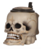 Regimental stein & pipe, .5L, 5.7'' ht., porcelain, Skull, 1. Esk., Husaren Regt. Nr. 17, Braunschweig, 1909 - 1912, roster, plain thumblift, named to: Res. Wolter, mint; with, pipe, 4.5'' l., 1. Esk., Husaren Nr. 17, Braunschweig, 1909 - 1912, named to: 