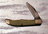 Case Rare Gold Stone Handled Tested Folding Hunter
