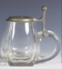 Third Reich stein, .4L, glass, metal lid inscribed: U.I. Kam., Hans Rehager, 1935, für, 10 jähr. tr. Kameradschaft, mint. - 2