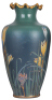 Mettlach vase, 21.0" ht.,  2571, hand-engraved, Art Nouveau, excellent repair of a small base chip. - 4