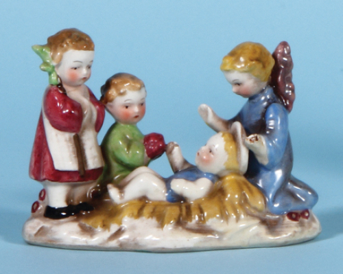 Hummel figurine, 3.6" ht., 113, TMK 1 Era, Heavenly Song Candleholder, color variation, breaks & damage.
