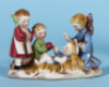 Hummel figurine, 3.6" ht., 113, TMK 1 Era, Heavenly Song Candleholder, color variation, breaks & damage.