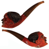 Smoking pipe, 6"l., wood composition, A. Hitler, some scratches and blemishes. - 2