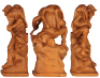 Black Forest wood carving, 8.2" ht., linden wood, Hunter, mid to late 1900s, good quality and condition. - 2