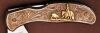 Gold relief engraved Spyderco - 2