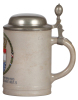 Military stein, .5L, stoneware, Kriegs-Weihnachten 1915, 1. Batt. Res. Feld - Art., Regt 5, pewter lid, mint. - 2