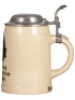 Military stein, .5L, pottery, Zur Erinnerung an meine, Dienstzeit in der Landespolizei, pewter lid, mint. - 2