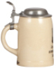Military stein, .5L, pottery, Zur Erinnerung an meine, Dienstzeit in der Landespolizei, pewter lid, mint. - 3