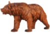 Black Forest walking bear wood carving, 15.2" ht. x 25.4" L x 7.6" w., carved in Switzerland, c.1910, linden wood, glass eyes, fabulous facial expression, musculature and fur, very good condition. - 3