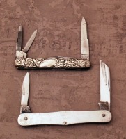 Pair of Vintage Holley Metal Handle Knives