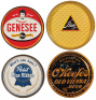 Twenty-two beer trays, 11.0" to 13.0" d., Genesee Premium Beer Quality, Blatz, Milwaukee’s Finest Beer, Pabst Blue Ribbon, Old Stock Ale Porter, Pale Export type Olympia Beer, Light Lager Piels Beer, Christian Feigenspan Brewing Co., Newark, N.J, Schoenho - 2