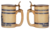 Stoneware stein, .25L impressed, by Whites, Utica, N.Y., A & Eagle, Anheuser-Busch B. A. pewter lid, two faint hairlines. - 2