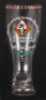 Third Reich glass boot, 7.5" ht., hand-painted, enameled, R.A.D. Abt. 7/293 in Frauenau, owner's name, mint.