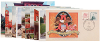 Ten Anheuser-Busch post cards, most are 3.5" x 6.0", most date from early 1900s, various factory scenes, some mailed with postage, good condition.
