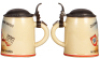 Third Reich stein, .5L, pottery, 2. Kompanie. I.R. 74, Hameln, pewter lid, pewter strap repaired, otherwise mint. - 2