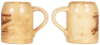 Pottery mug, .3L, transfer print, American Brewing Ass'n Hackerbräu, Houston, Tex., discoloration, two hairlines. - 2