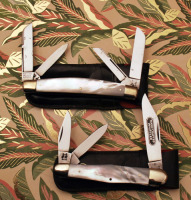 Two Kissing Crane Pearl Handle
