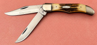 Case Stag Gray Etch Folding Hunter