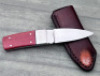 P. Sheehan pink ivory wood stubby fixed blade - 2