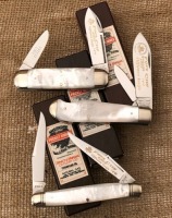 Three Queen Schatt & Morgan Pearl Fort City Officer Knives