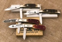 Four Bone Handle Fort City Club knives