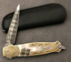 Warren Osborne Damascus Art knife, J. Warenski engraving - 2