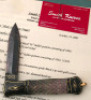 John W Smith Black Lip Pearl Folding Dagger - 2