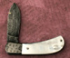 Steve Schwarzer Mosaic Damascus Pearl Folder - 2