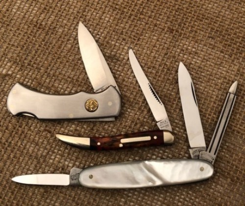 Three German Made Folders, Puma lockback