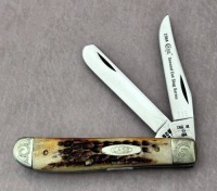 Case Scrolled Second Cut Stag Series 1984 Mini Trapper