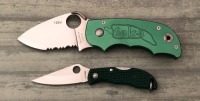 Pair of Green Spyderco