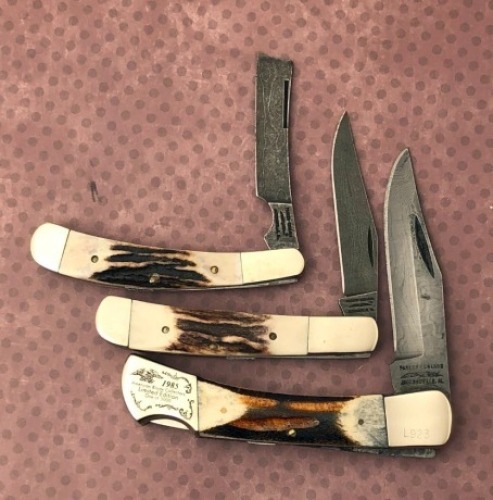 Three Damascus Parker-Edwards