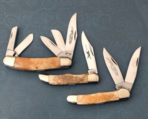 Three Smooth White Bone Parker