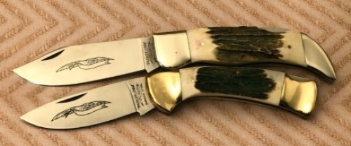 Pair of Parker Stag Big Folders: Clasp & Lockback