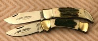 Pair of Parker Stag Big Folders: Clasp & Lockback