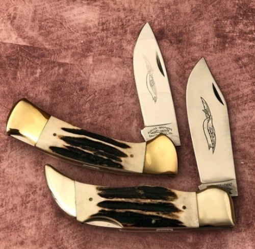 Pair of Parker Stag Folding Hunters