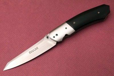 Michael J Smith Tanto Horn Handle Locking liner