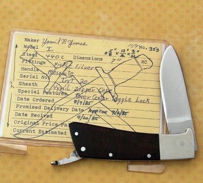 Yamil Yunes Mesquite Wood Handle Lockback - 2