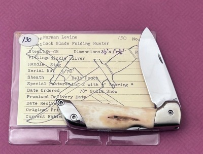 Norman Levine Handmade Stag Lockback