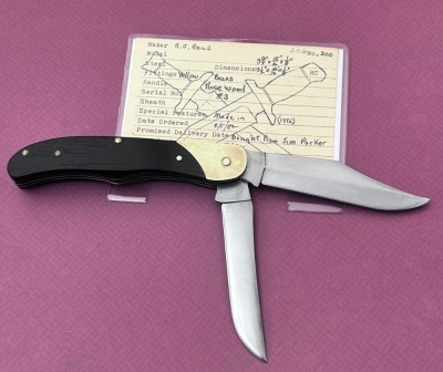 RJ (Bob) Read Handmade Two Blade Folding Hunter - 2