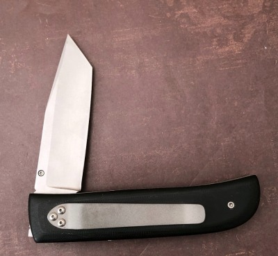 Jeff Chaffee Handmade Micarta Tanto Locking Liner - 2