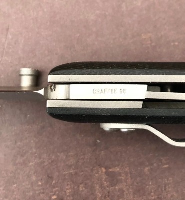 Jeff Chaffee Handmade Micarta Tanto Locking Liner - 3