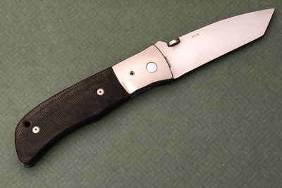 Jim Matthes Handmade Tanto Micarta Handle Locking Liner - 2