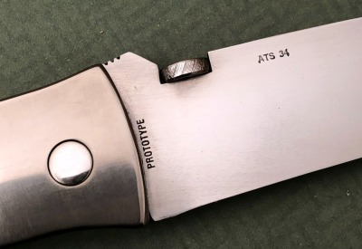 Jim Matthes Handmade Tanto Micarta Handle Locking Liner - 3