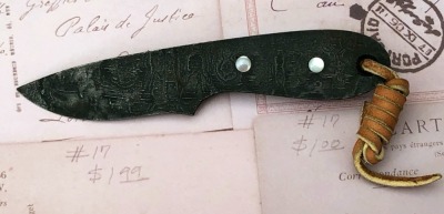 Kelgin Pearl Handle Damascus Small Hunter - 2